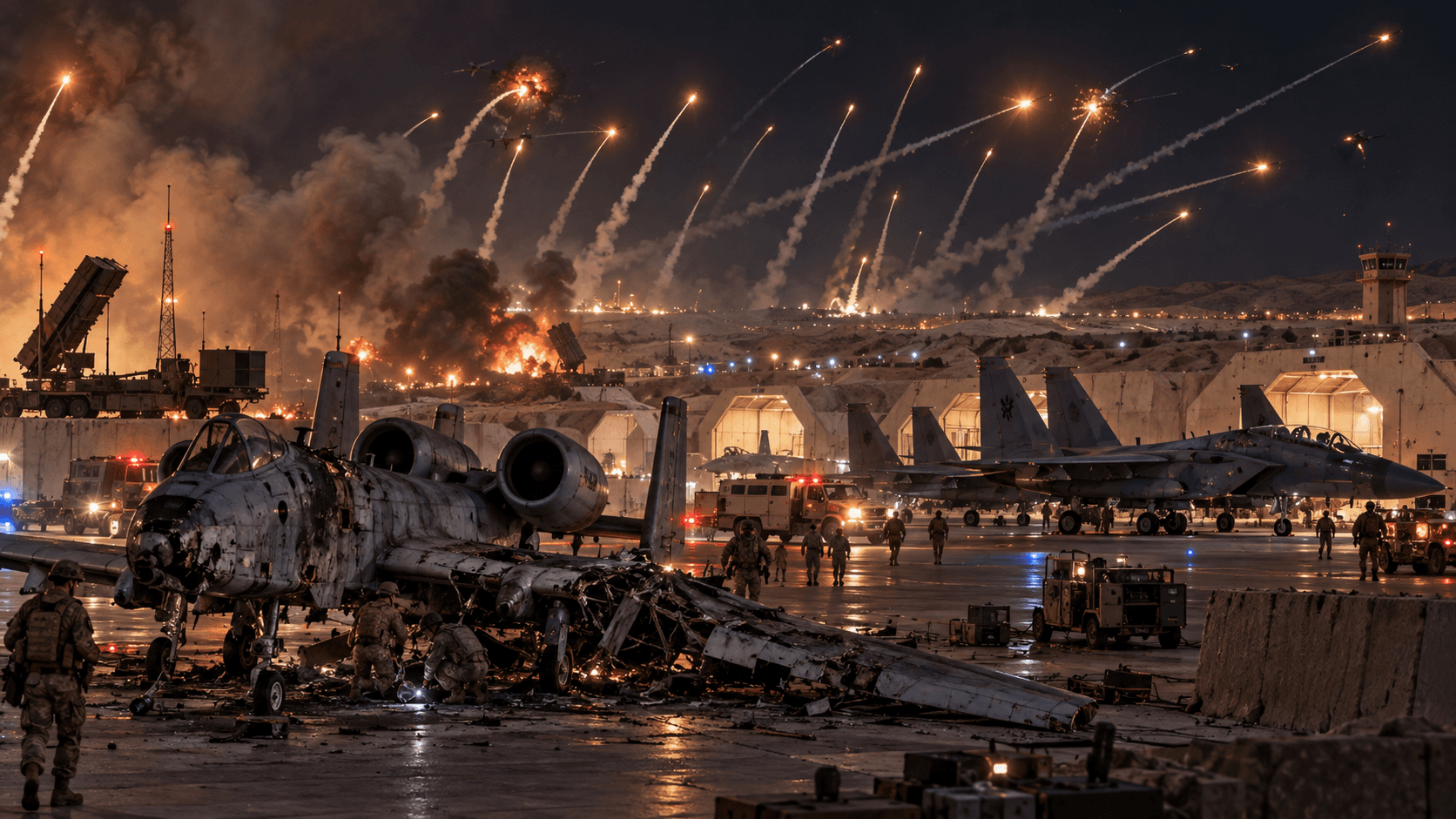 פגיעה בבסיס האמריקני בירדן: A-10 איבד כנף, שמונה מטוסי F-15 ניזוקו