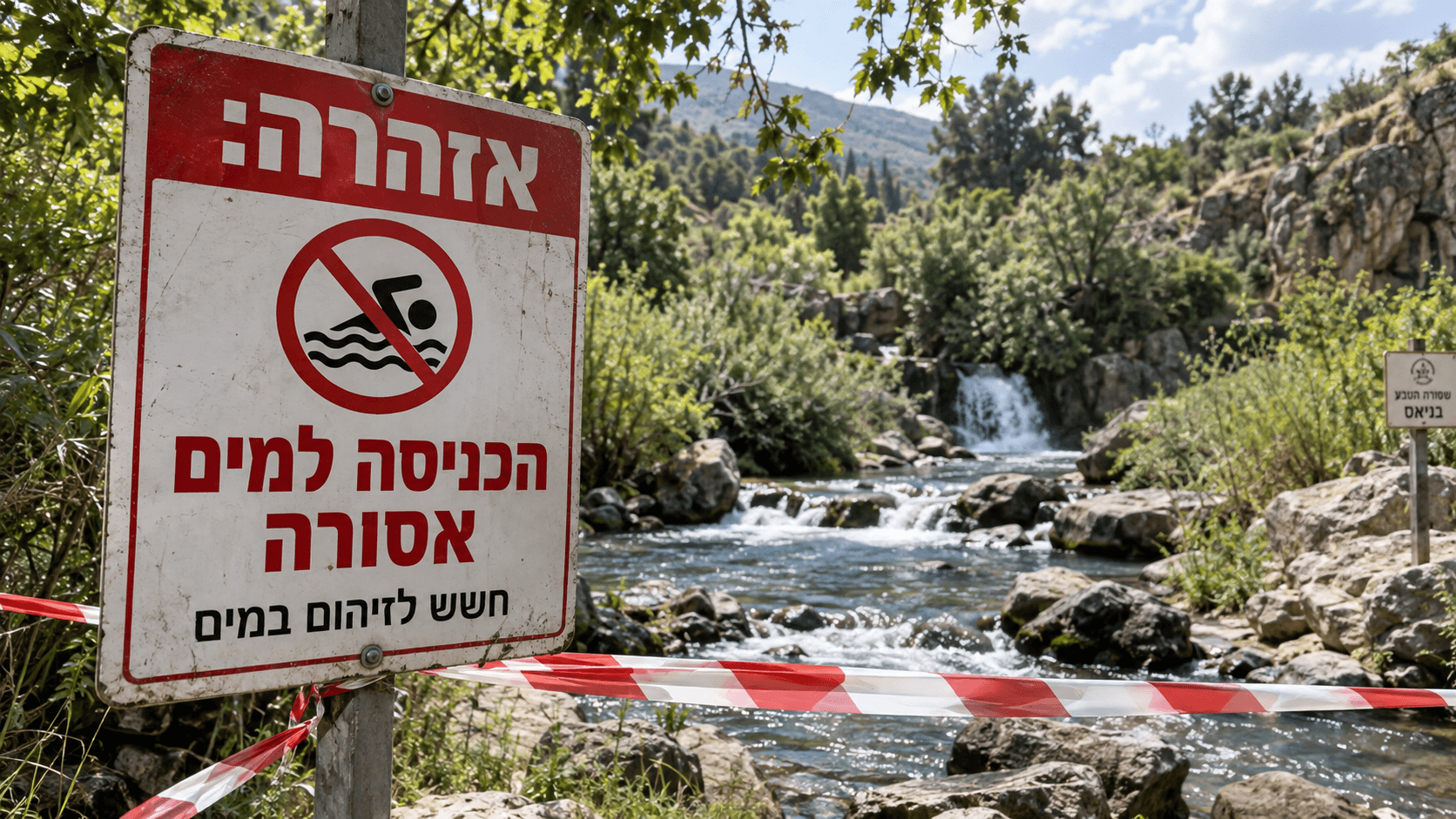 חריגות בזיהום המים בצפון: אזהרה חמורה למטיילים – שורת נחלים נאסרה לרחצה