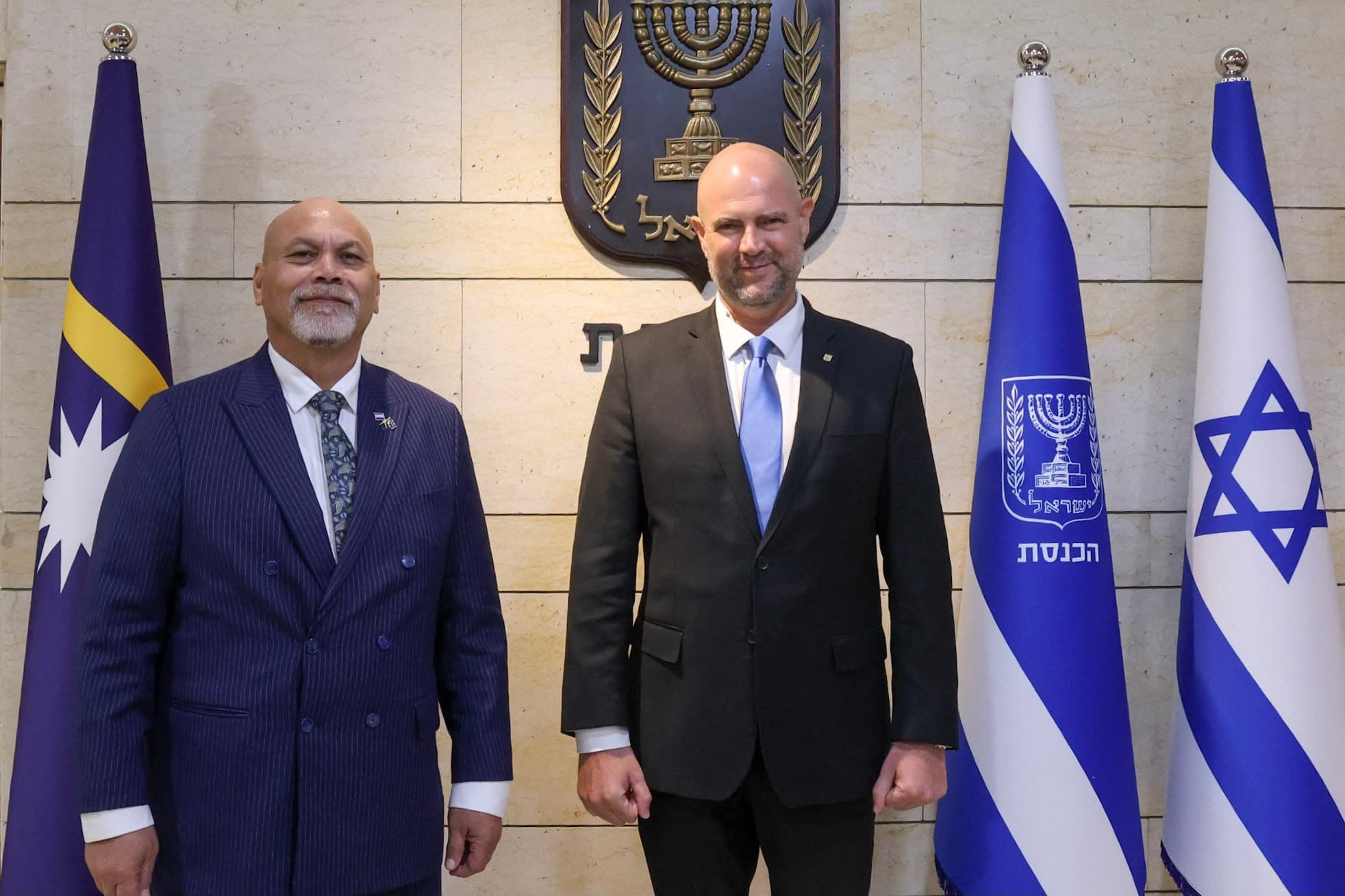"תמיד עומדים לצד ישראל - לעולם נכיר לכם תודה": יושב ראש הכנסת נפגש עם סגן נשיא נאורו