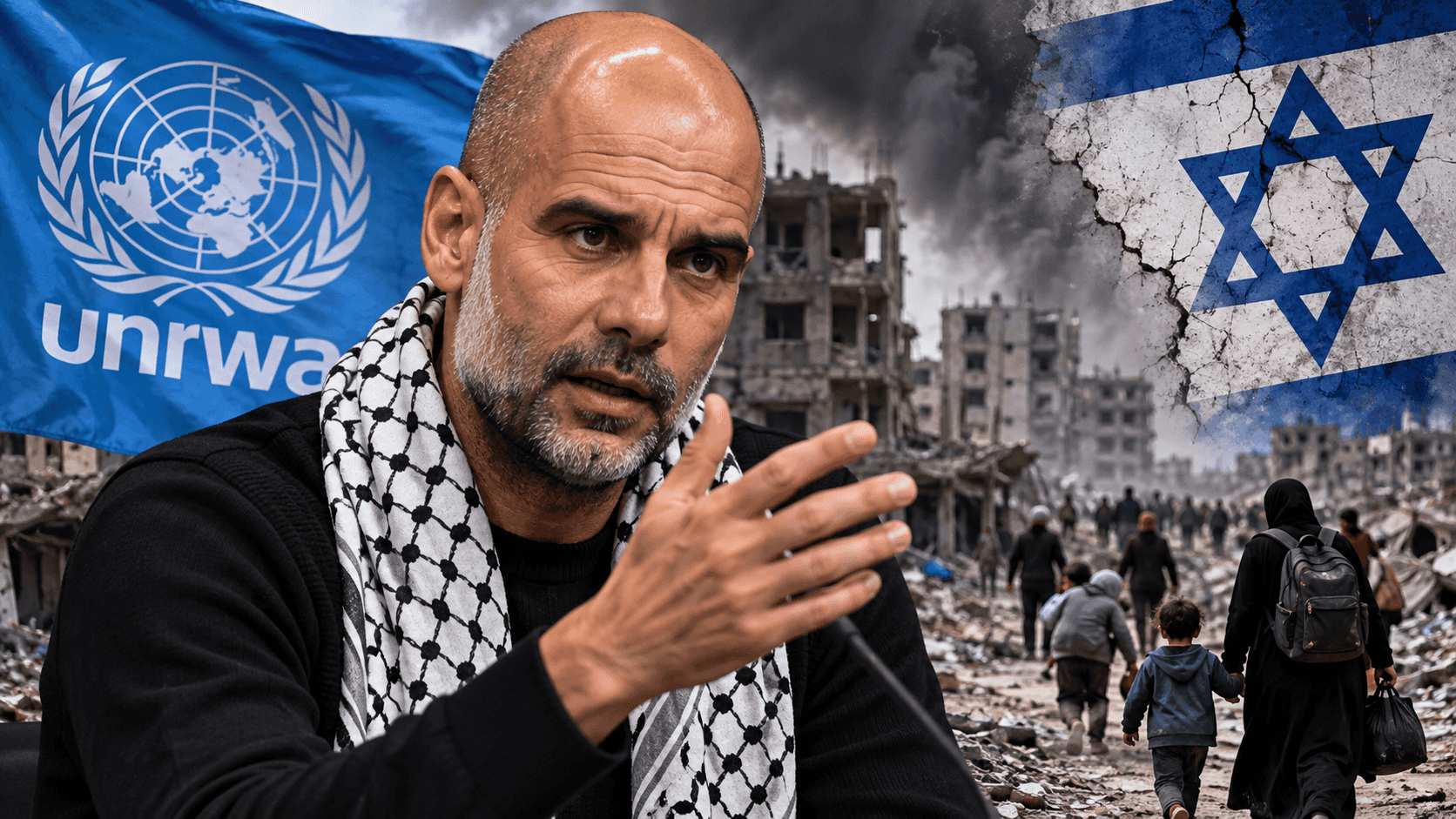 חסר בושה | פפ גווארדיולה שוב נגד ישראל: מתקפה חריפה על הממשלה - וקריאה לתרום לאונר"א