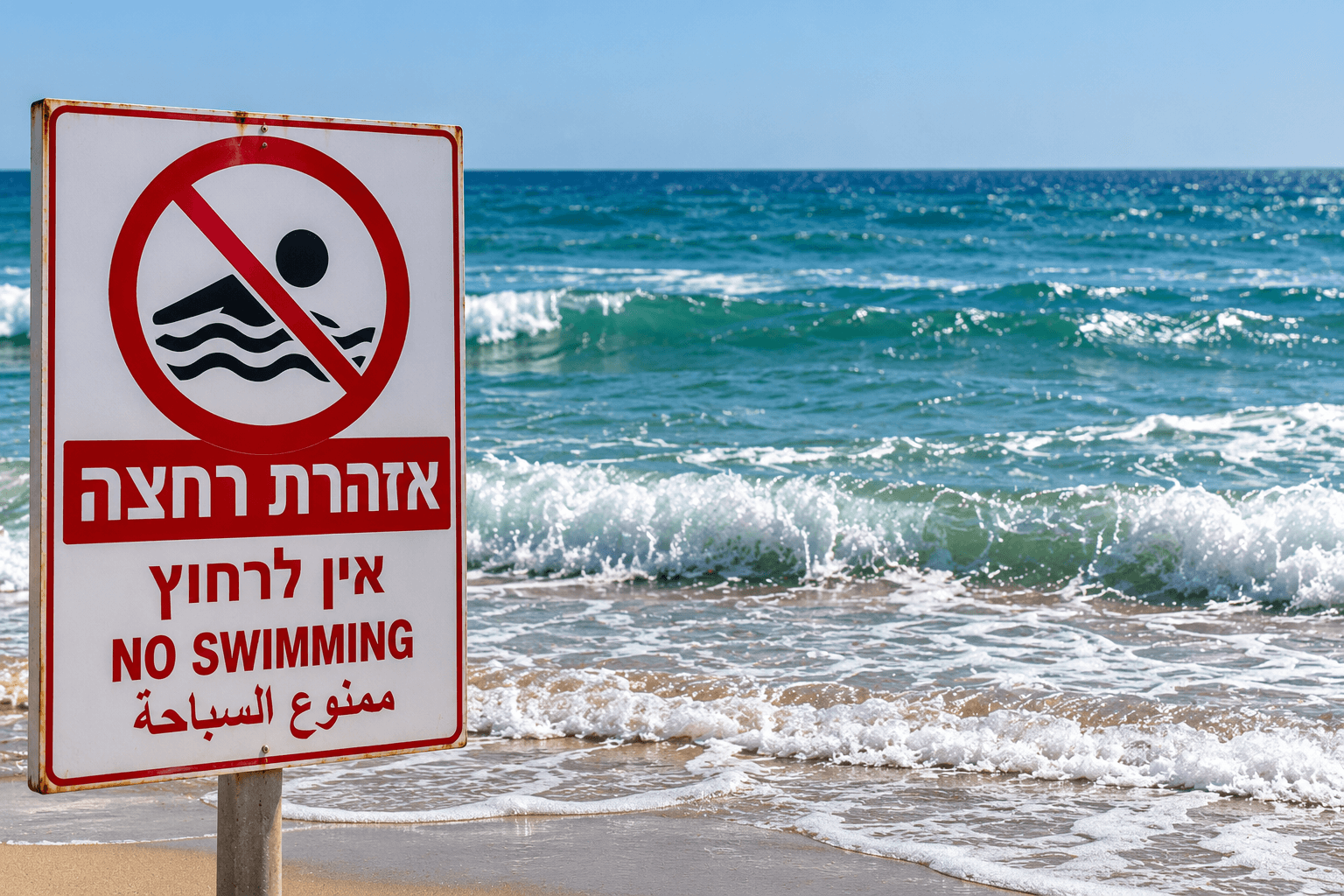 בעקבות זיהום במים: אזהרת רחצה בחוף הכוכבים בהרצליה