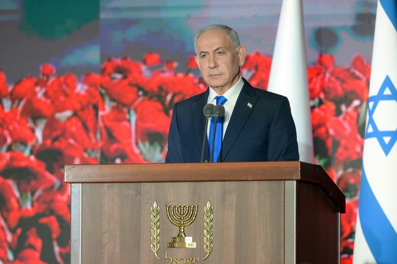 נתניהו בטקס האזכרה הממלכתי: "אנחנו נמגר את שלטון הדמים של החמאס"
