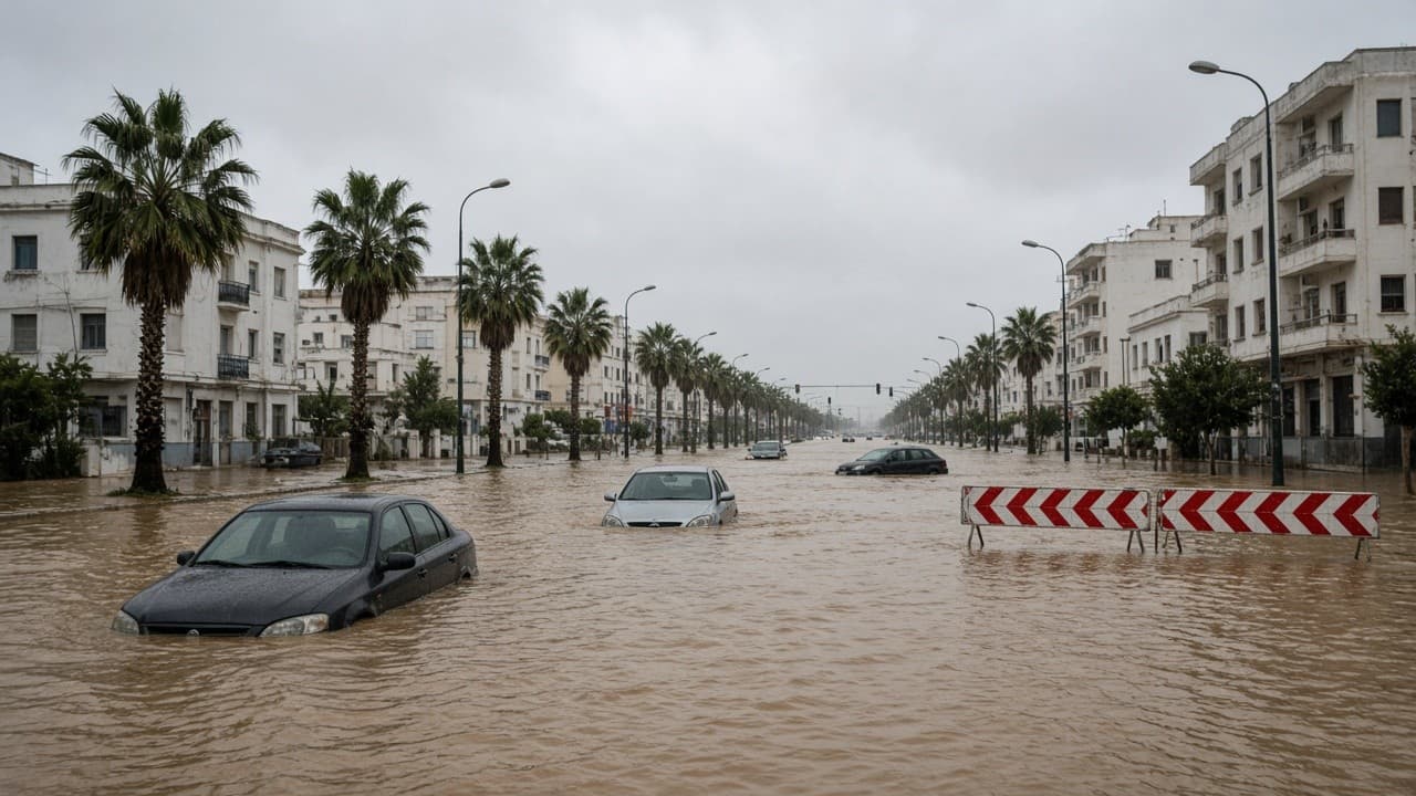 גשמים עזים שיתקו את טריפולי: רחובות הוצפו, בית החולים המרכזי נפגע ועובד בנק נהרג מהתחשמלות