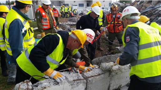 חוף הכרמל: אתר הרס מיוחד הוקם לטובת תרגיל המדמה רעידת אדמה עוצמתית