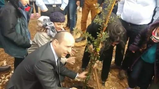 צילום: דוברות גוש עציון בנט בנטיעות ט״ו בשבט: התשובה לטרור – לבנות ולשתול