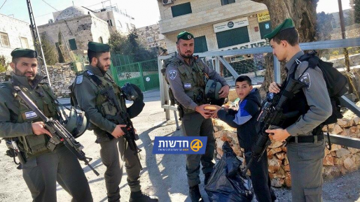 צילום: חדשות 0404 שוב חוזר הניגון: כוחותינו נותנים את ארוחת הבוקר לילד ערבי