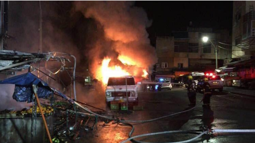 צילום: חדשות 0404 עלטה באזור שכונת הדר בחיפה כתוצאה משריפת חנות