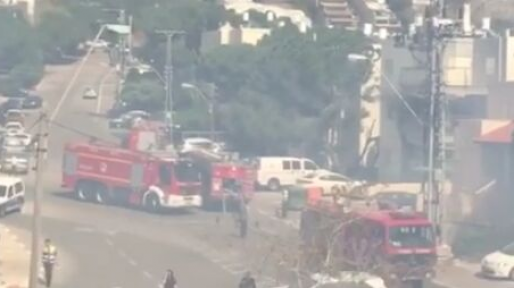 צילום: דוברות כב שריפת חורש פרצה סמוך לבתי תושבים בכרמל