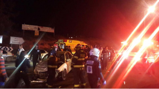 צילום: דוברות כב חמישה נפגעים בתאונת דרכים שאירעה בצומת יפיע-מגדל העמק