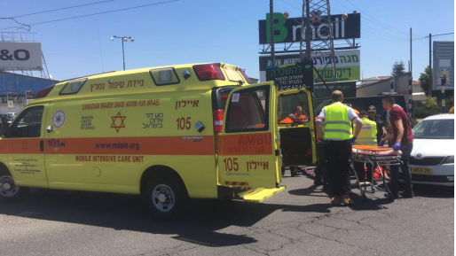 צילום: תיעוד מבצעי מד פצוע קשה בתאונת דרכים סמוך למגדלים