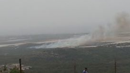 צילום: שרית לוי קטע בכביש 70 נחסם לתנועה עקב שריפה בין מצובה לשלומי
