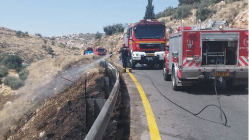 צילום: דוברות כב הרוג בתוך רכב שעלה באש בבאר שבע