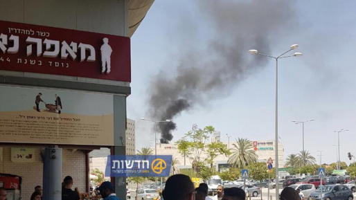 צילום: חדשות 0404 שריפה פרצה בקניון הנגב בבאר שבע