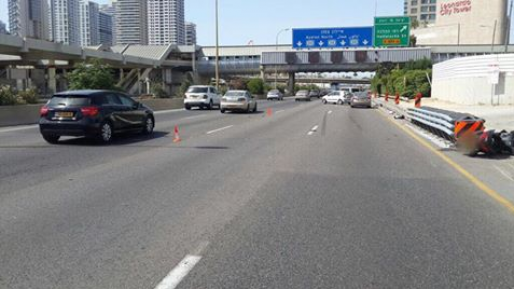 בהמשך לתאונה: נפתחו לתנועה נתיבי כביש איילון לכיוון צפון