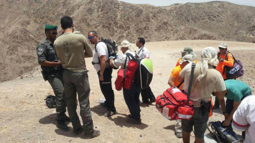 צילום: דוברות המשטרה מדריך טיולים נפטר ממכת חום בעת שטייל בהרי אילת