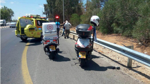 צילום: תיעוד מבצעי מד נקבע מותו של בן 20 בתאונה בכביש 232 סמוך למועצה אזורית אשכול
