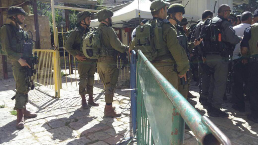 צילום: ערבייה נעצרה עם סכין סמוך למערת המכפלה