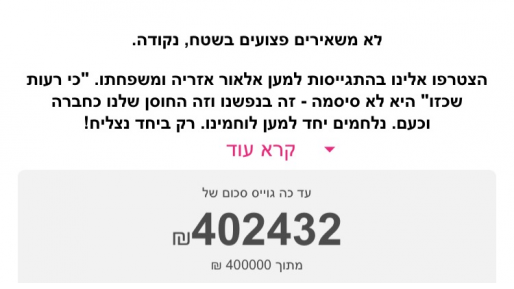צילום: מתוך הדסטארט בתוך שעות נאספו יותר מ-400 אלף ש״ח עבור משפחת אזריה
