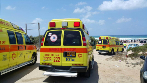 צילום: תיעוד מבצעי מד נקבע מותו של טובע בחוף הסטודנטים בחיפה, טובע נוסף נעדר
