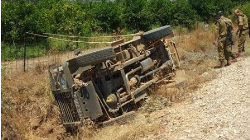 צילום: חדשות 0404 ג'יפ של כוחותינו התהפך: באורח נס אין נפגעים
