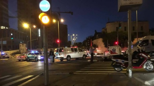 צילום: עידן מיכאל צורי פצוע קשה וקל בתאונה בירושלים במהלך מרדף משטרתי