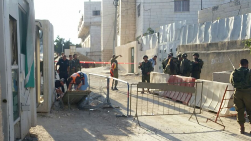 צילום: דוברות חברון הפיגוע השלישי בתוך מספר שעות התרחש במקום בו אזריה חיסל את המחבל