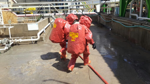 צילום: דוברות כב מפעל טבע טק פונה עקב דליפת חומר מסוכן