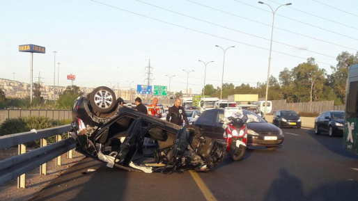 צילום: איחוד הצלה פצוע קשה בתאונה בכביש עוקף קריות