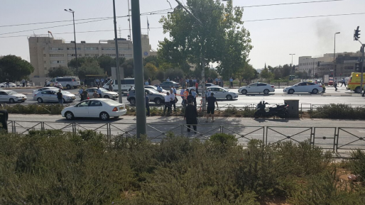 צילום: קרדיט קבוצת ירושלים ועוטף צפו: ערביי ירושלים צועקים ״אללה ואכבר״ במהלך הפיגוע