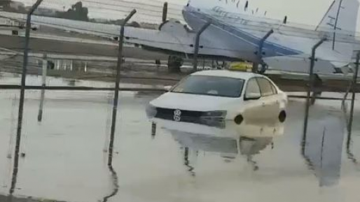 צילום: רש בעקבות ההצפות: הופסקו הטיסות בשדה התעופה אילת
