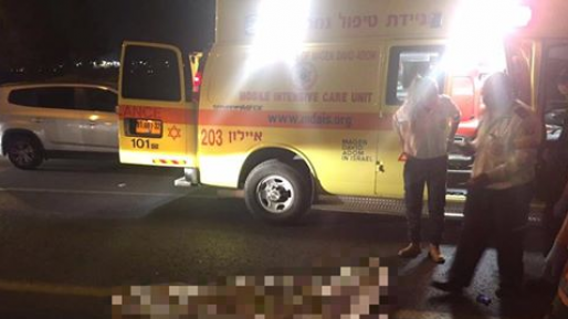 צילום: מושיקו מוסקוביץ, מד הולך רגל נהרג מפגיעת רכב סמוך לאור יהודה