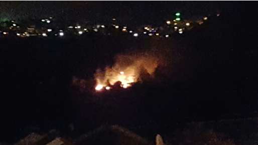 צילום: 0404 כוחות הכיבוי השיגו שליטה על השריפה בין אשחר ליובלים