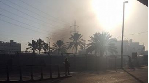 צילום: עמיר שריפה בשטח פתוח סמוך למרכזית המפרץ בצ'ק פוסט