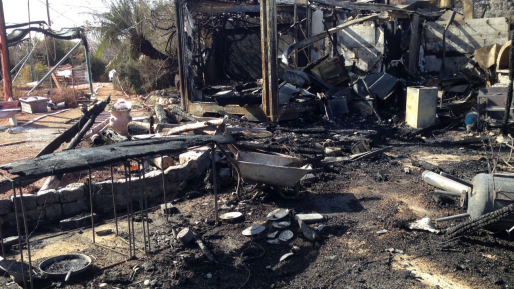 צילום: שלמה מור שבת בלהבות: מסעדה ומבנה עלו באש ביישוב הקהילתי נטף