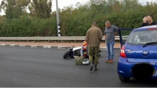 צילום: 0404 חייל נפצע קל-בינוני בתאונה ברמלה
