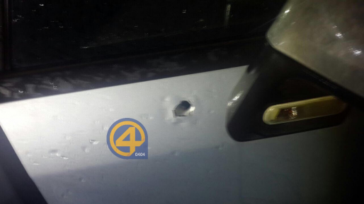 צילום: 0404 פיגוע ירי מרכב חולף בגזרת בנימין – קליעים פגעו ברכב