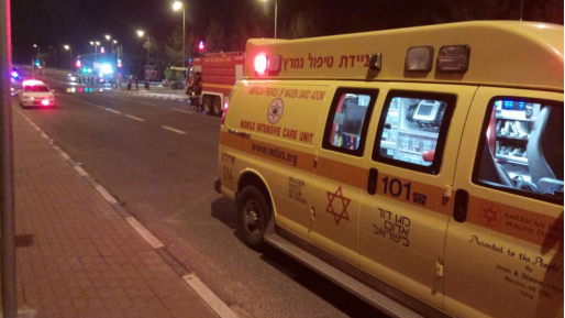 צילום: מד״א בן שנתיים נפצע אנושות בהתהפכות רכב לתוך תעלה בכביש 8721