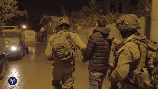 צילום: דובר צה ארבעה מבוקשים נעצרו בפעילות כוחותינו ביהודה ושומרון