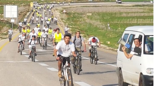צילום: מועצה אזורית שומרון מסע אופניים נערך לזכרם של בני הזוג הנקין שנרצחו בפיגוע