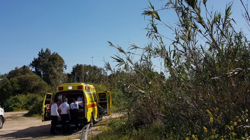 צילום: יעקב אלתר דוברות מד בן 30 הוכש על ידי נחש בשטח חקלאי בכפר סבא – נפצע בינוני