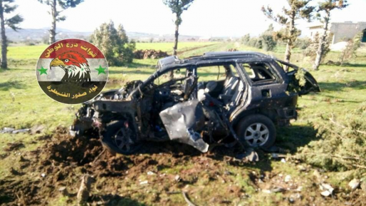 צילום: תקשורת ערבית דיווח: מל"ט של חיל האוויר ביצע חיסול ממוקד בגבול עם סוריה