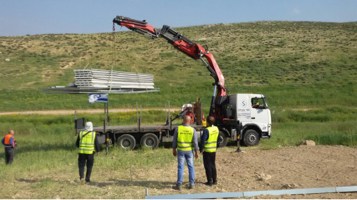 צילום: המנהל האזרחי סוכלה הקמת מבנים ערביים בלתי חוקיים באתר ארכיאולוגי בבקעת הירדן