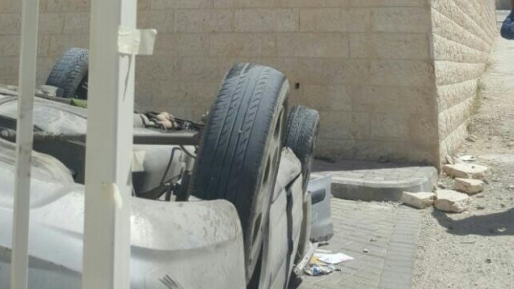 צילום: דוברות מד''א רכב נפל מחניון בבית שמש – שני ילדים נפצעו באורח קל ובינוני