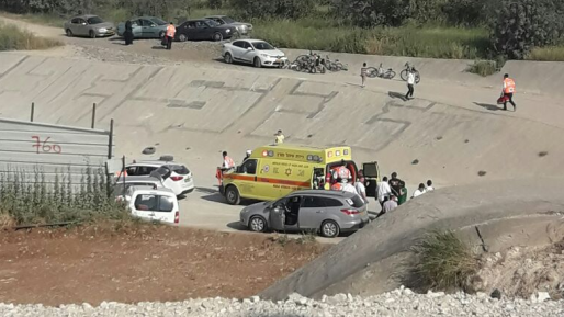 צילום: תיעוד מבצעי מד נער נפצע בינוני עד קשה במהלך רכיבה על אופניים במחצבות נחשונים