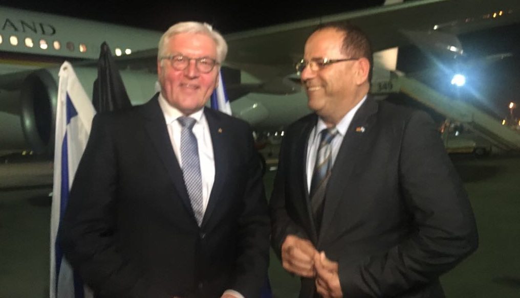 נשיא גרמניה נחת בישראל: ״הקשרים שלנו יימשכו ואף נדע לטפחם״