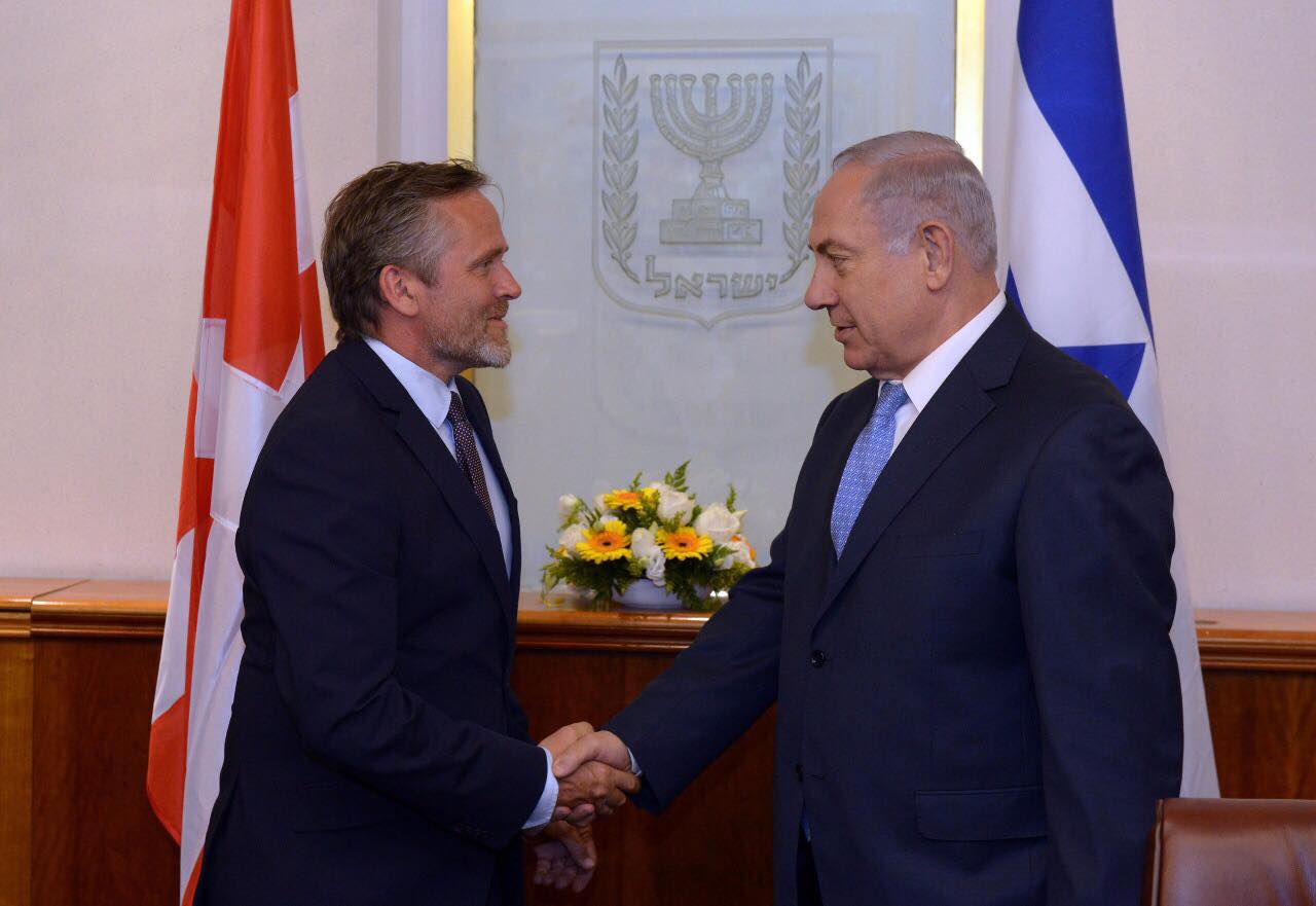 צילום: חיים צח, לע נתניהו לשר החוץ הדני: הפסיקו את הסיוע לעמותות ערביות התומכות ב-BDS