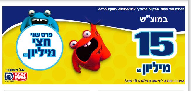 הגרלות הלוטו עזבה את ערוץ 10 ועברה לערוץ 2 ואתר YNET
