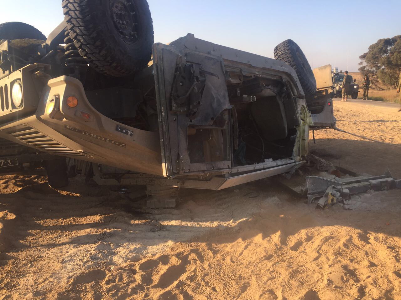 צילום: גורם צבאי לוחם צנחנים נהרג ושלושה נפצעו בהתהפכות ג'יפ צבאי סמוך לכיסופים
