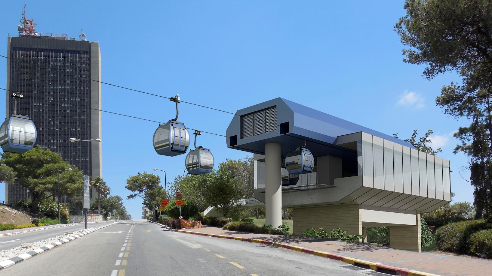 צילום: ראובן כהן, דוברות עיריית חיפה תוך 3 שנים: רכבל יחבר את מרכזית המפרץ עם הטכניון ואוניברסיטת חיפה