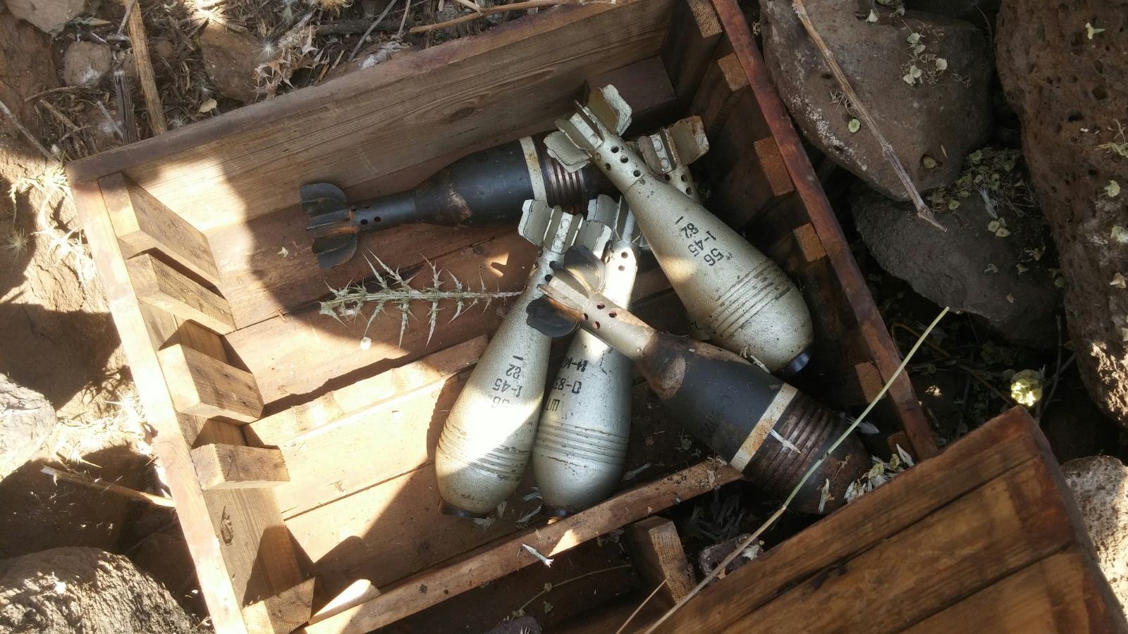 צילום: דוברות המשטרה 6 פגזי מרגמה ומטול מרגמה נתפסו בפעילות כוחותינו בטובא זנגרייה